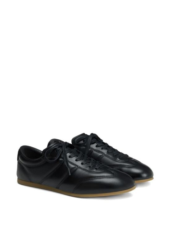 Lemaire Low-Profile Leather Sneakers With Nylon Accents