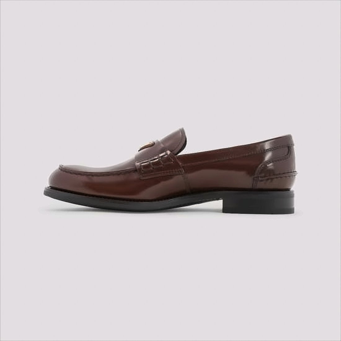 Prada Polished Calf Leather Loafers