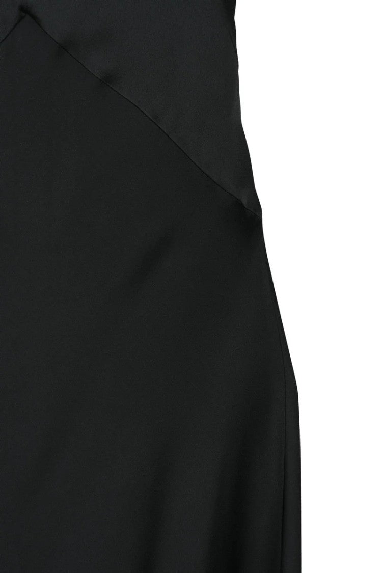Max Mara Mina Long Satin Dress - Black