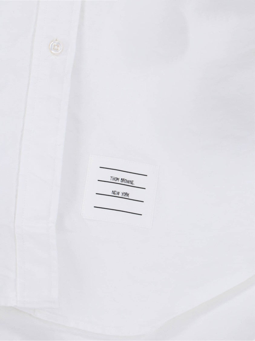 Thom Browne White Minimalist Fitted Shirt Dress