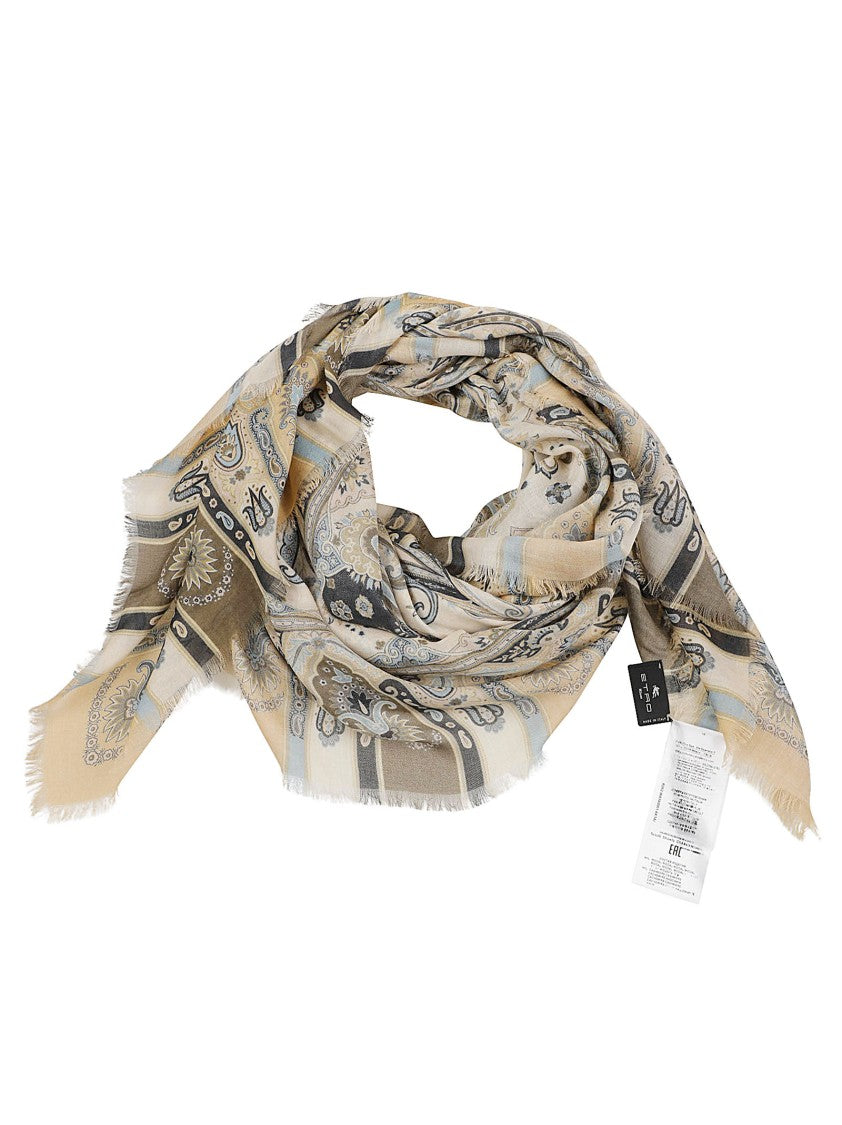 Etro Intricate Paisley And Floral Patterned Shawl