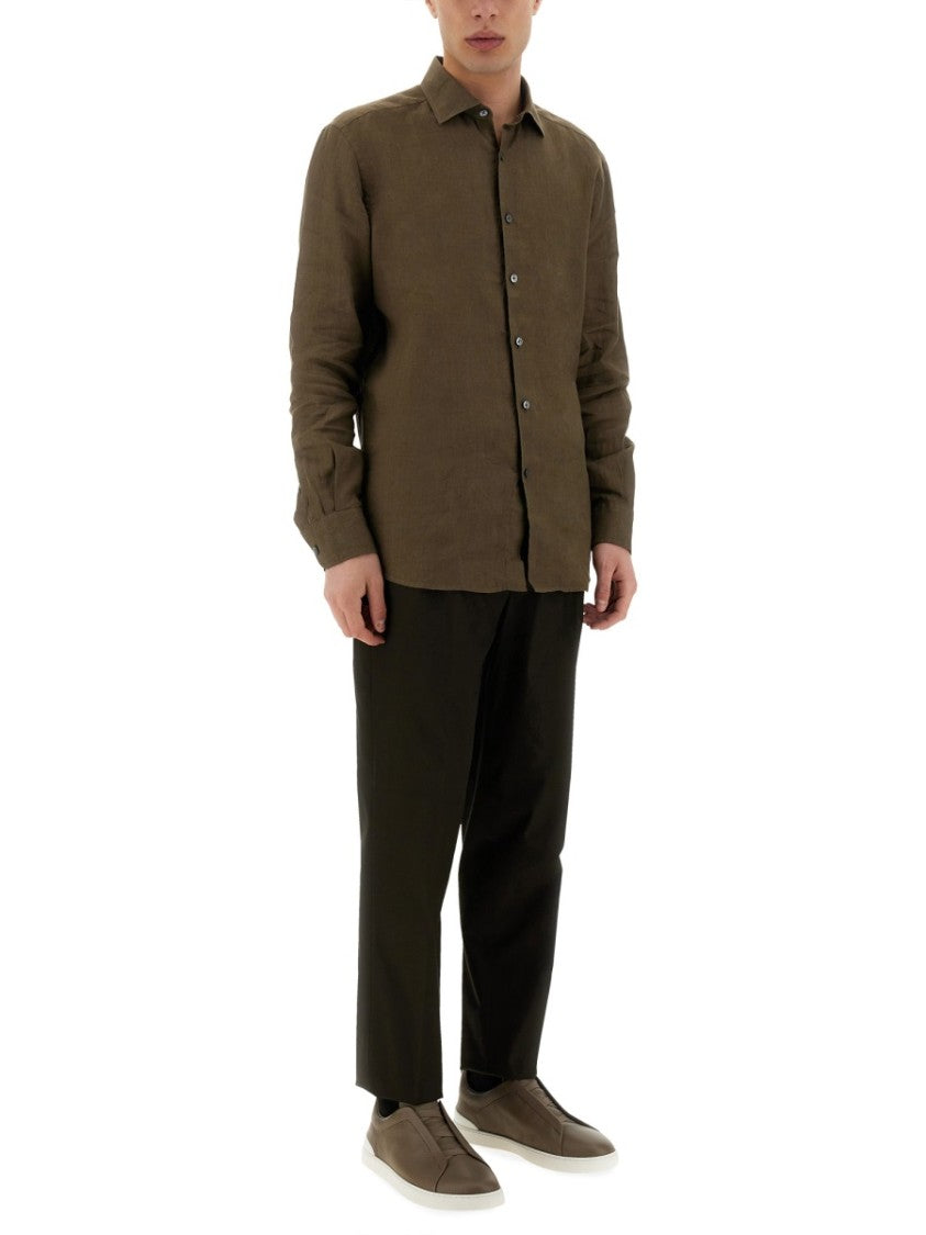 Zegna Tailored Pants With Pleated Front