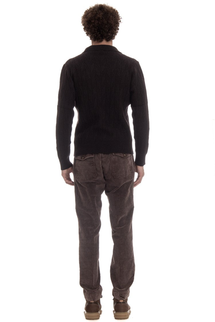 Drumohr Open Collar Lambswool Polo