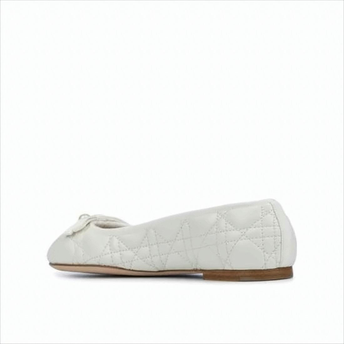 Christian Dior Quilted Leather Flat Shoes With Pearl Accent