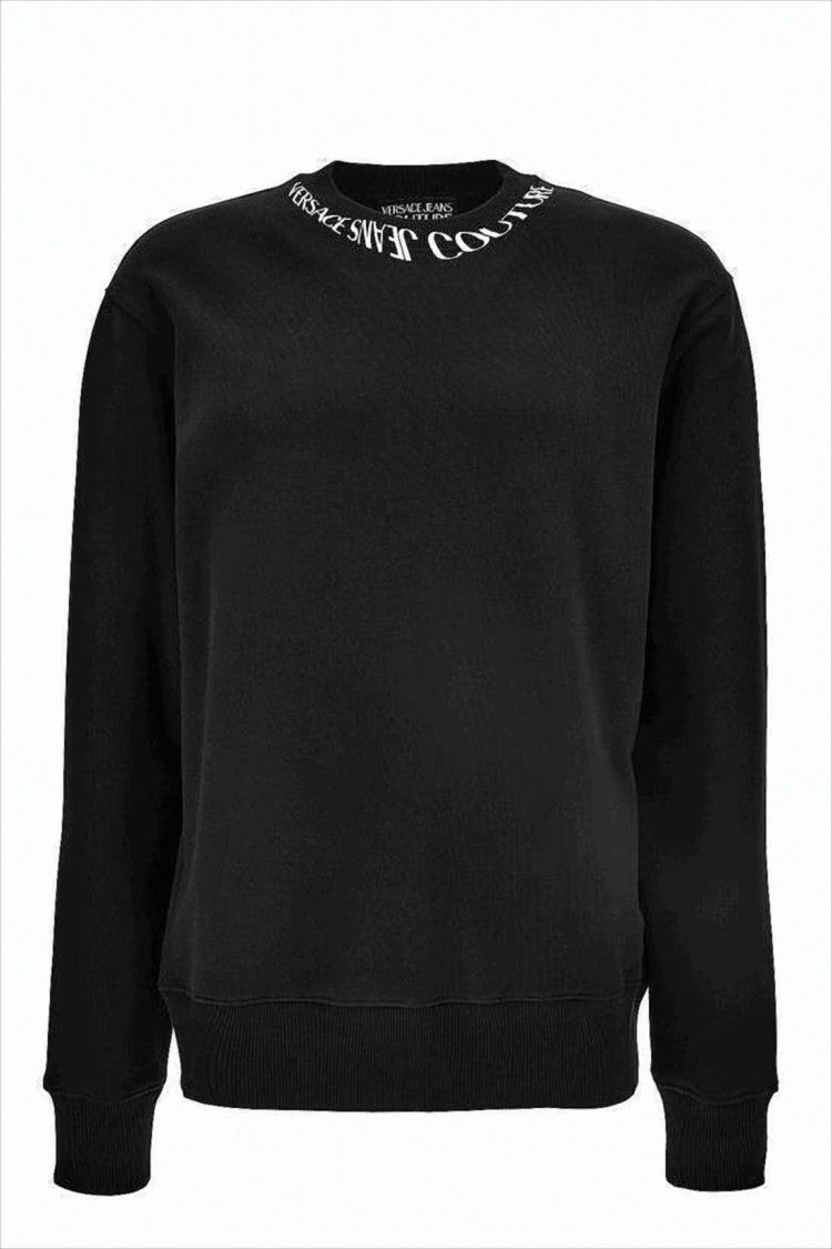 Versace Black Minimalist Hooded Sweatshirt With Subtle Branding