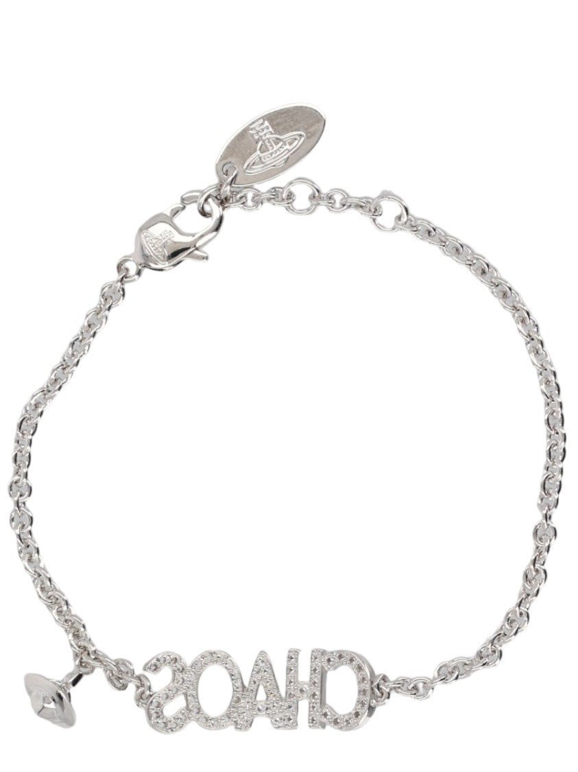 Vivienne Westwood Silver Chaos Centerpiece Brass Bracelet