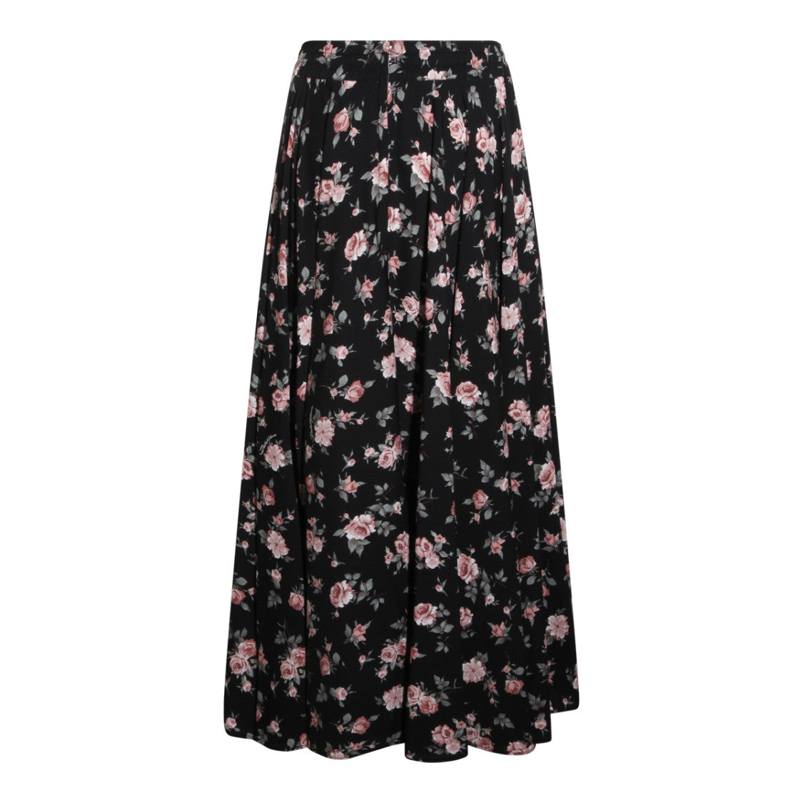 Dolce & Gabbana Flared Midi Silk Skirt With Floral Print