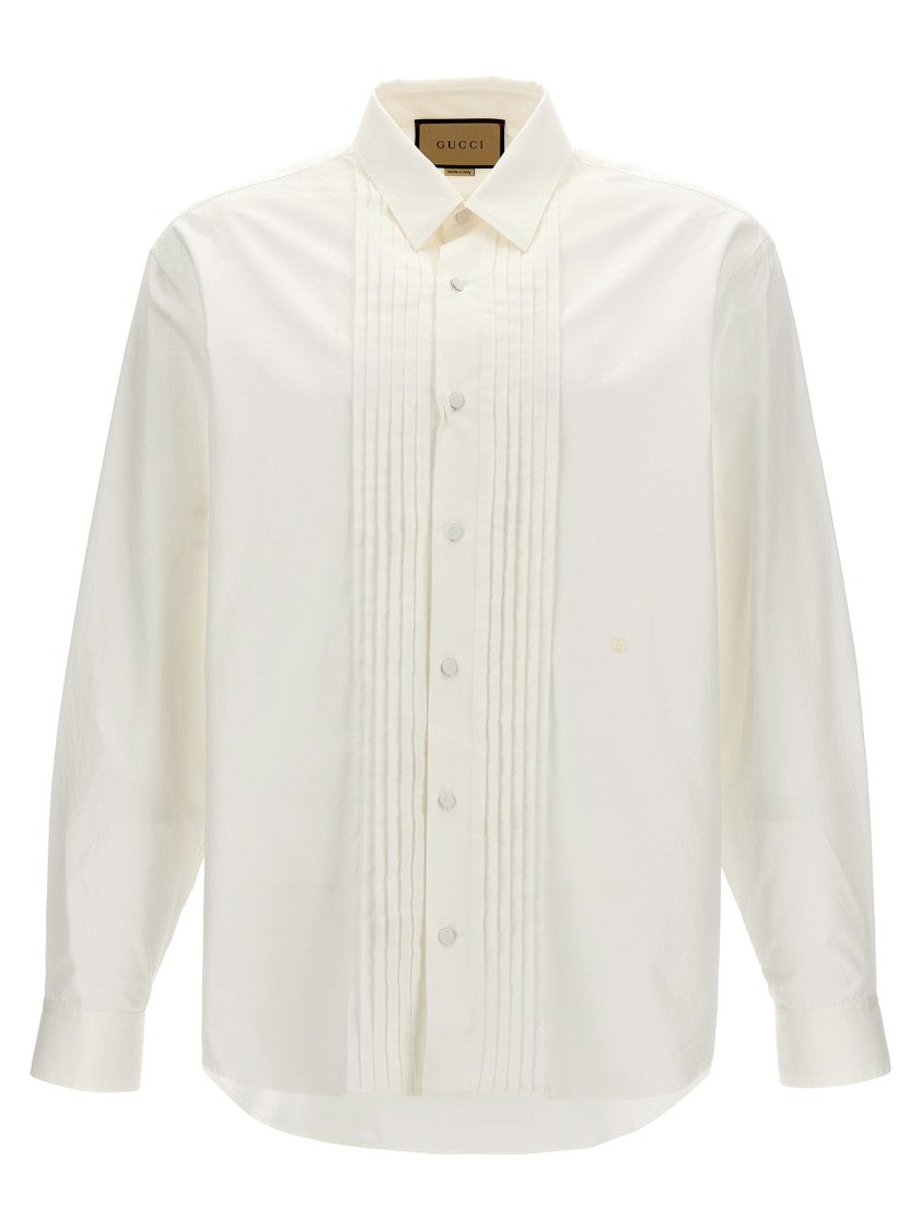 Gucci Pleated Plastron Shirt