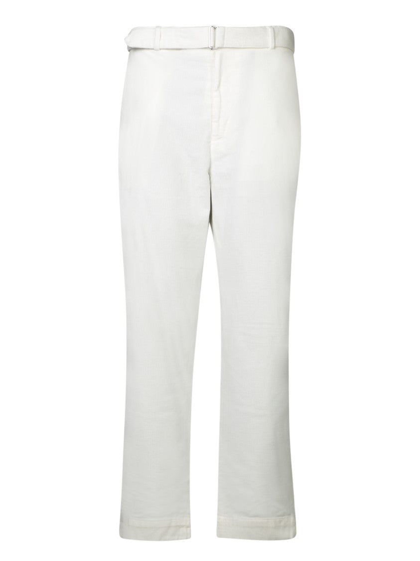 Officine Generale Beige Trousers With Tailored Fit