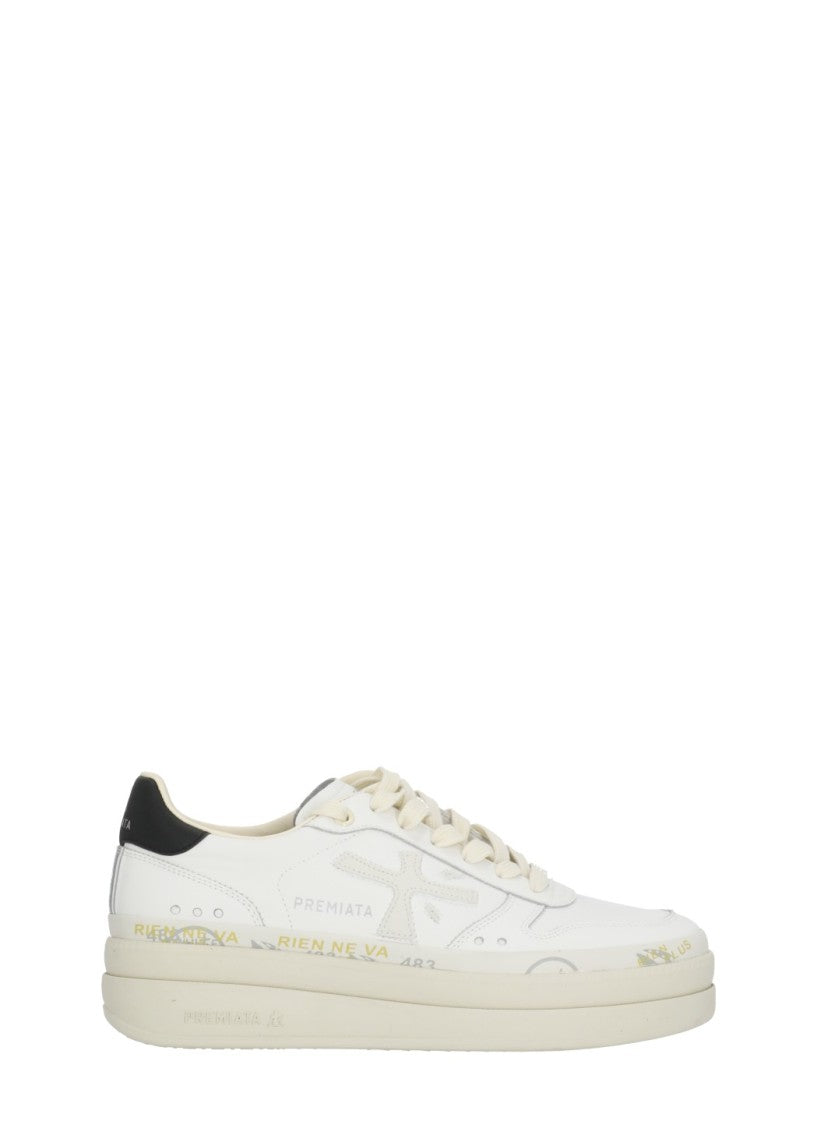 Premiata White Micol 8197 Leather Sneakers