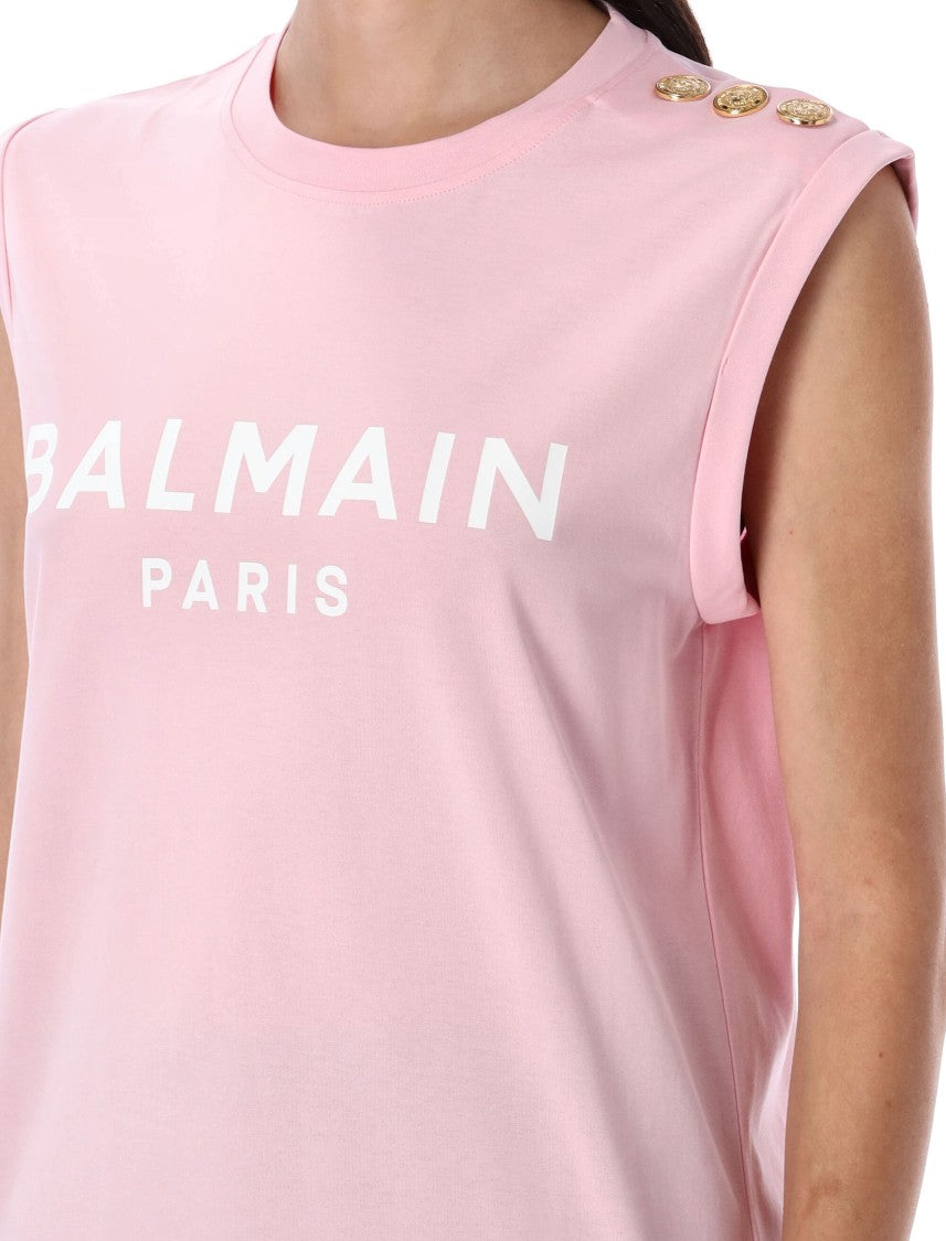 Balmain 3 Btn Logo Tank Top