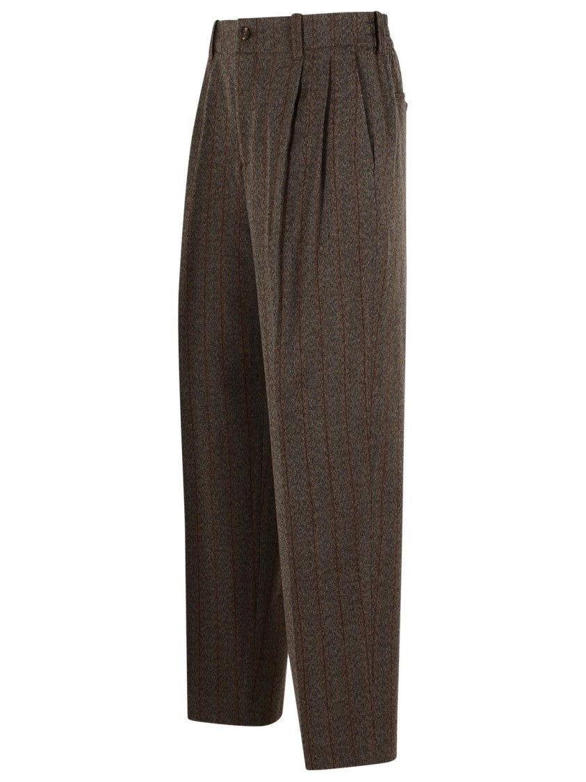 Golden Goose Brown Virgin Wool Trousers