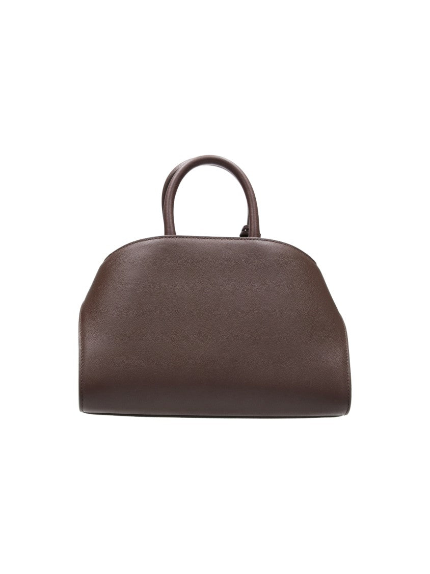 Ferragamo Brown Hug Xs Calf Leather Structured Handbag