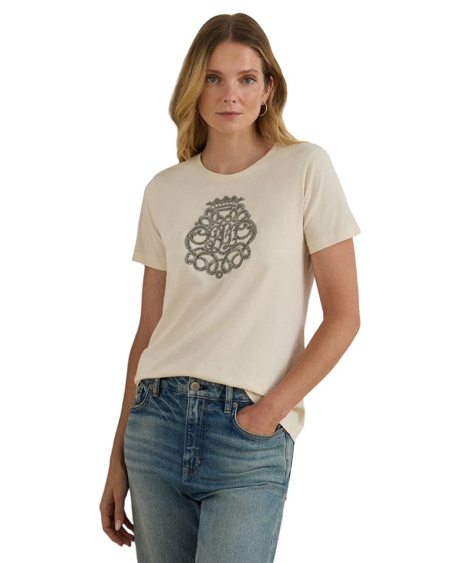Lauren Ralph Lauren Ornamental Embroidered Short Sleeve T-Shirt