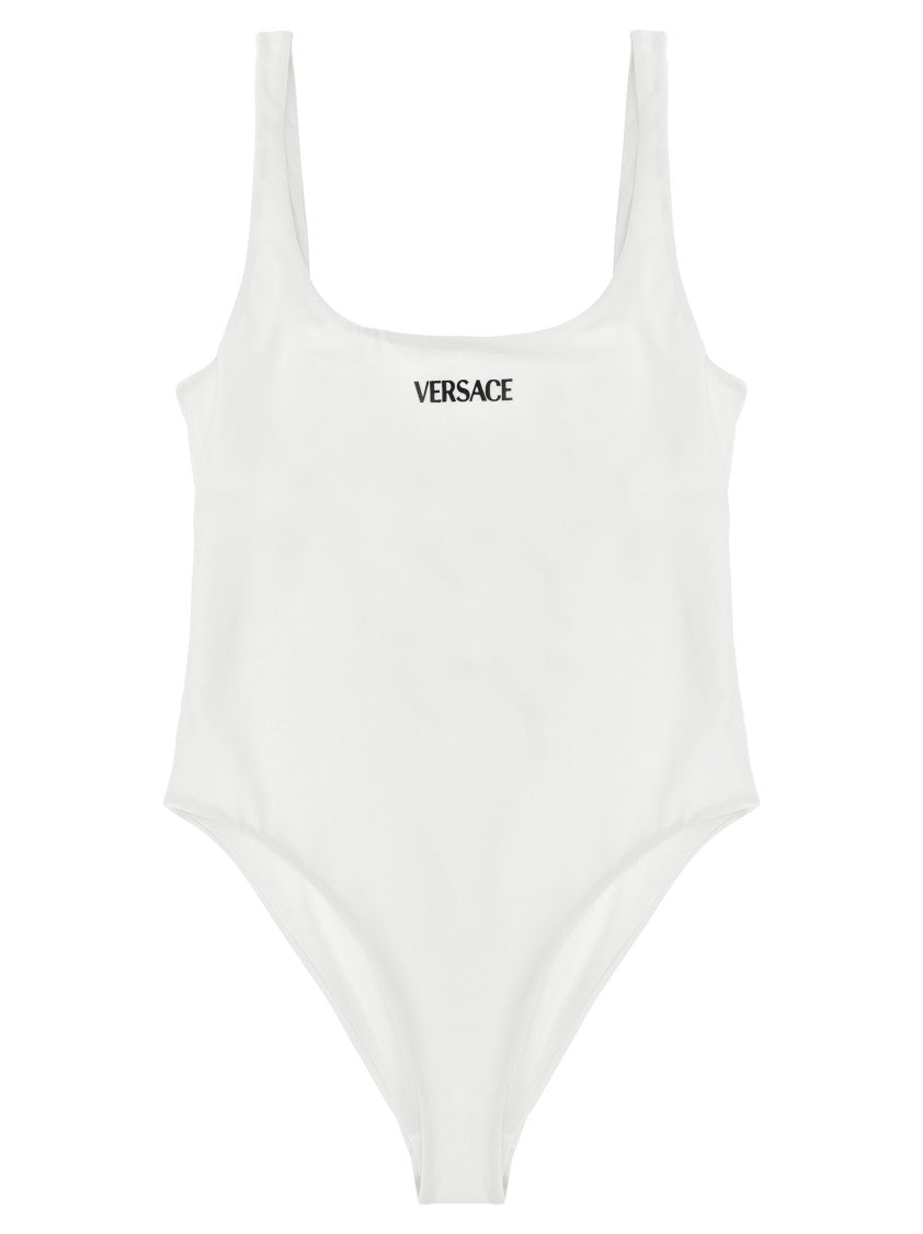 Versace ' Logo' One-Piece Swimsuit
