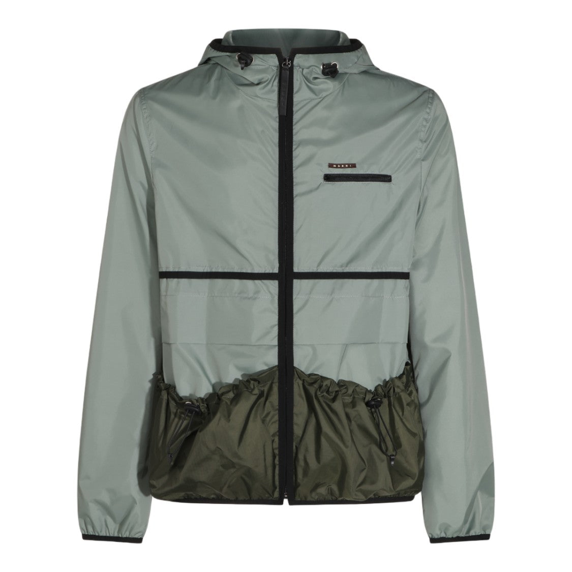 Marni Sage Green Lightweight Hooded Jacket