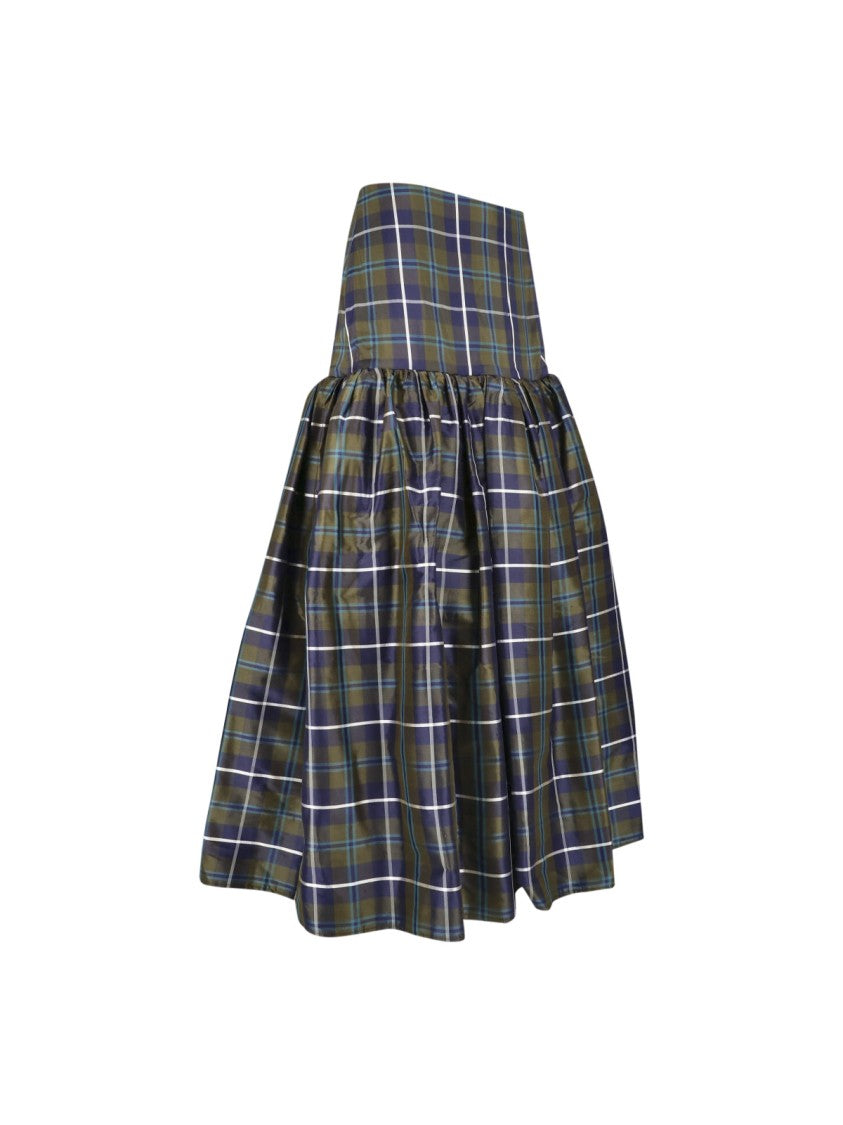 Paloma Wool High-Waisted Plaid Skirt With Voluminous Silhouette
