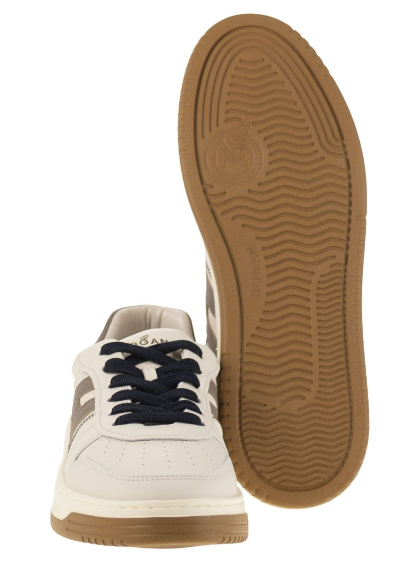 Hogan H630 - Leather Trainers With H On The Side