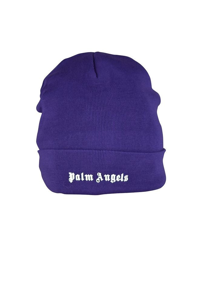 Palm Angels Mesh Design Knit Beanie With Logo Detail