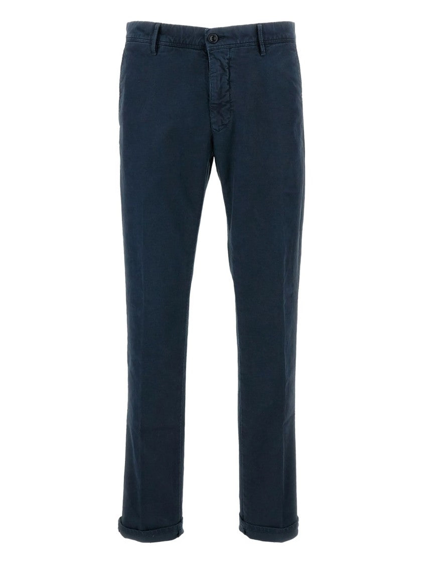 Incotex Blue Slim Fit Cropped Trousers