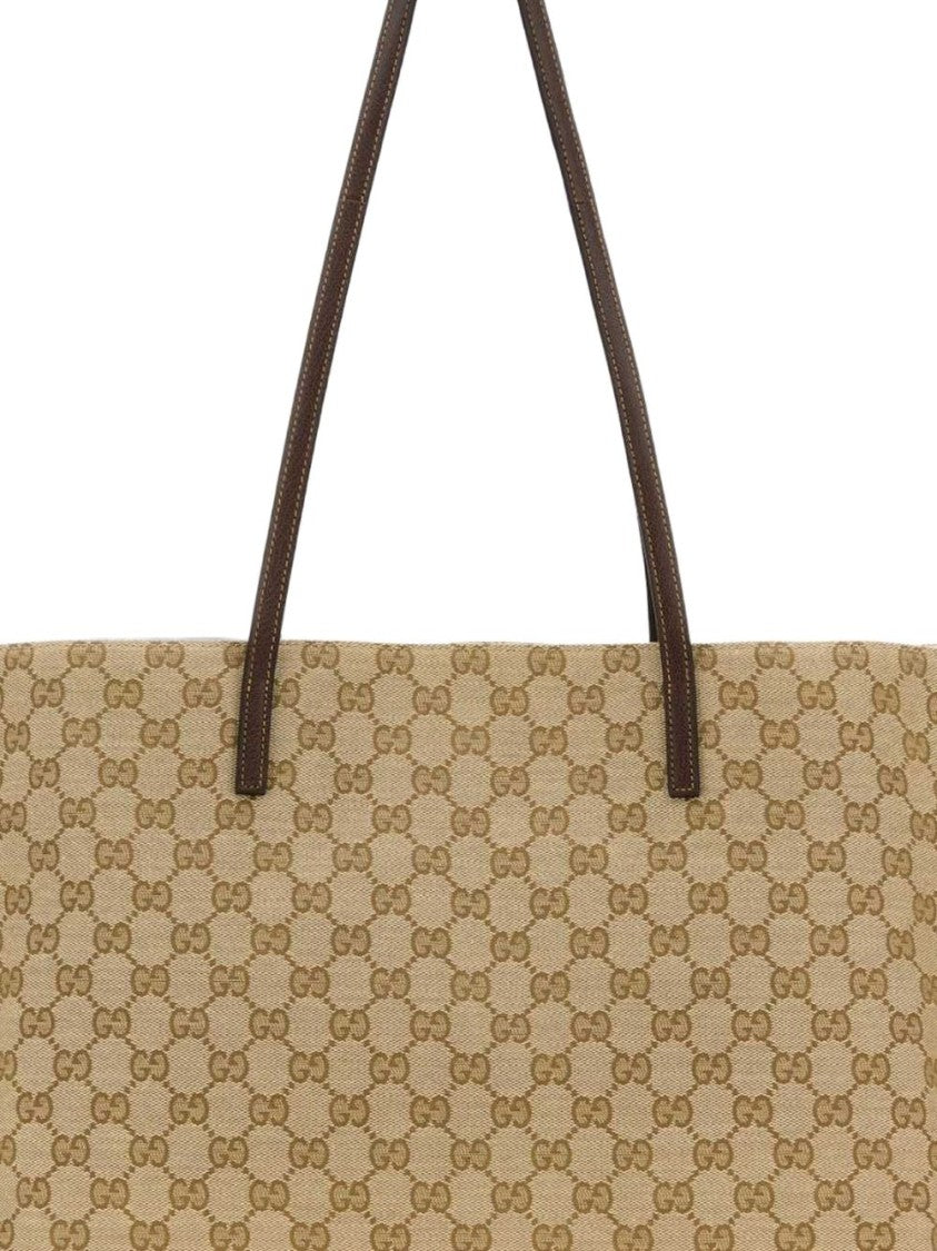 Gucci Beige Interlocking Pattern Canvas Tote Bag