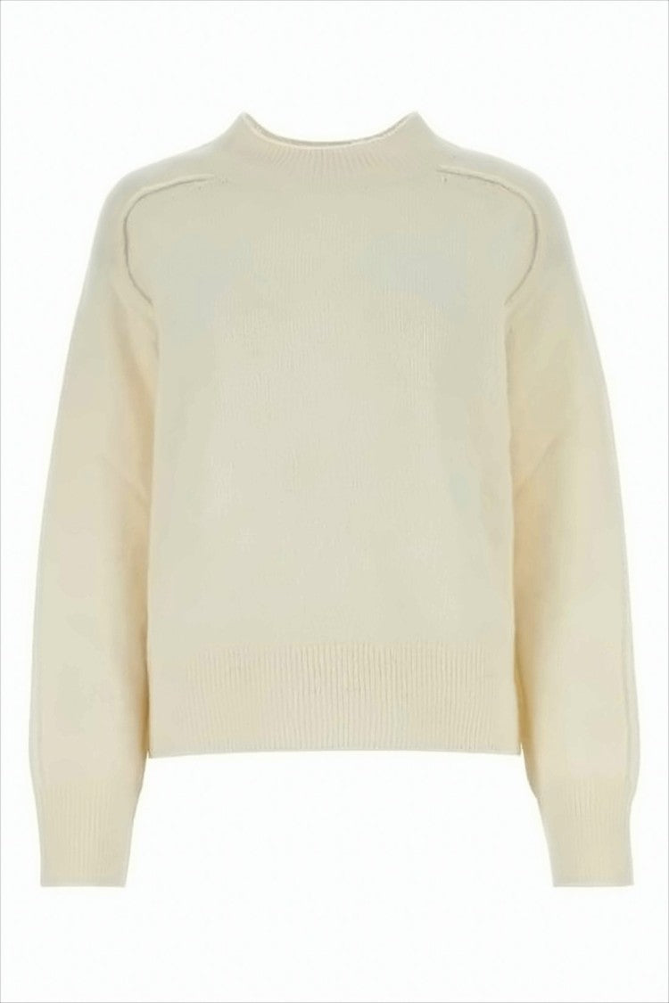 A.P.C. Cropped Alpaca Blend Sweater With Voluminous Sleeves