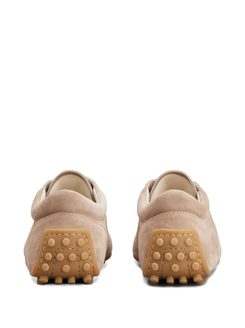 Tod's Brown Silk And Nylon Sport Sneakers