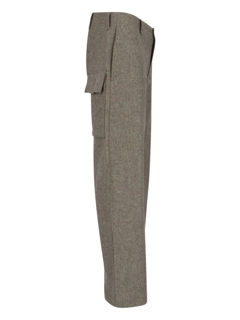 Ten C Cargo Pants In Grey Wool Blend