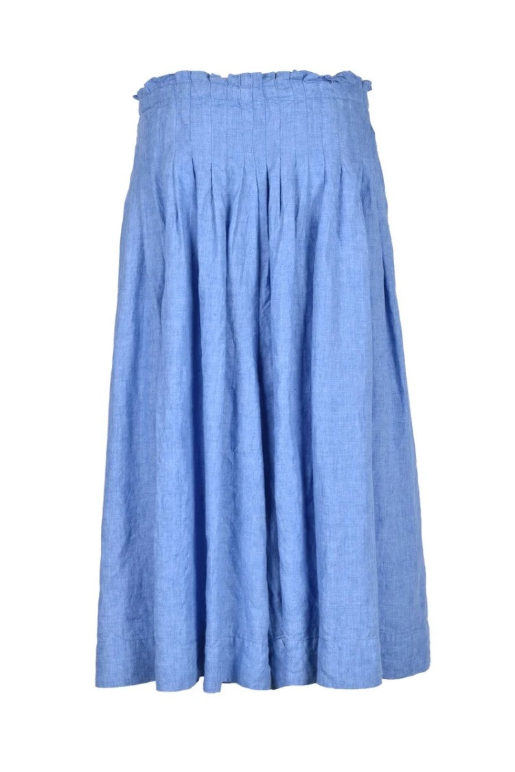Ricorrrobe Linen Culottes High Waist - Light Blue