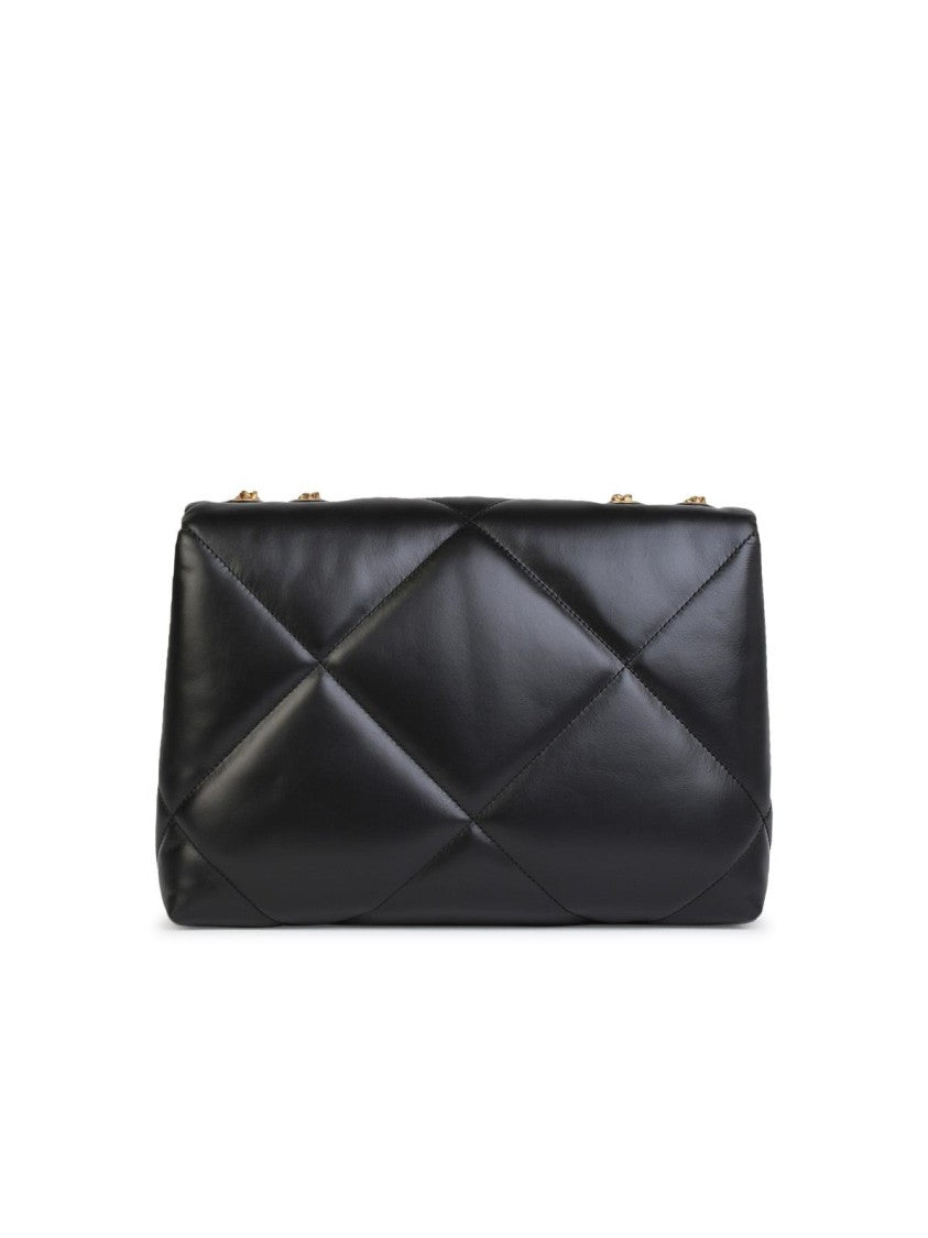 Tory Burch Kira' Black Leather Double Shoulder Bag