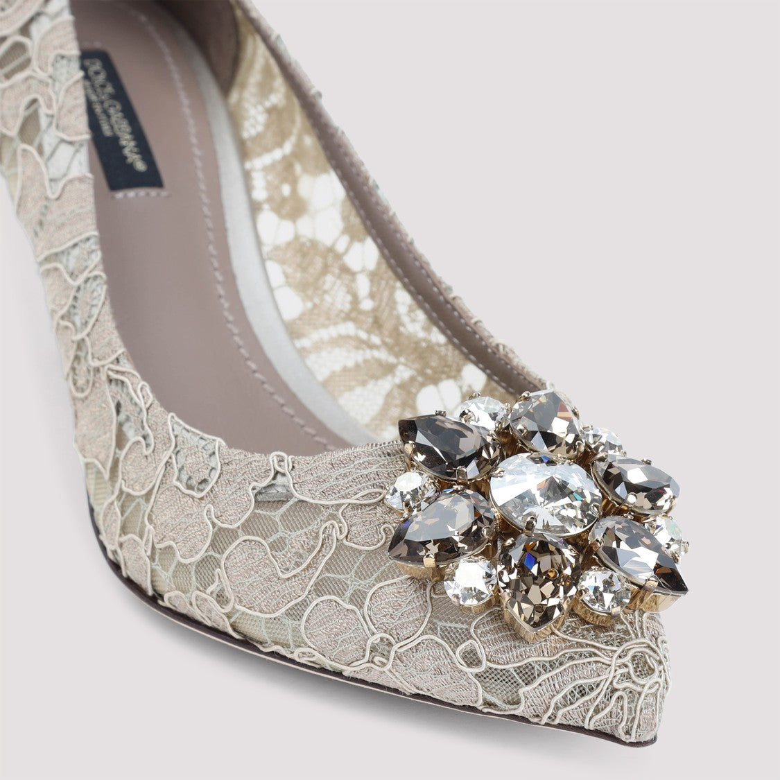 Dolce & Gabbana Beige Lace Viscose Pumps