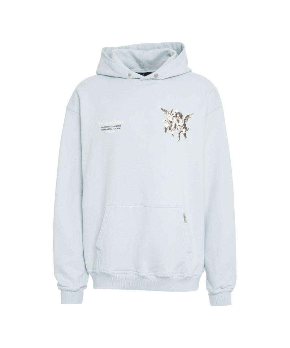 Represent Buttoned Hooded Hoodie With Cherub Prints