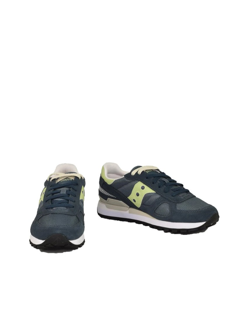 Saucony Blue Leather-Blend Contrast Sneakers