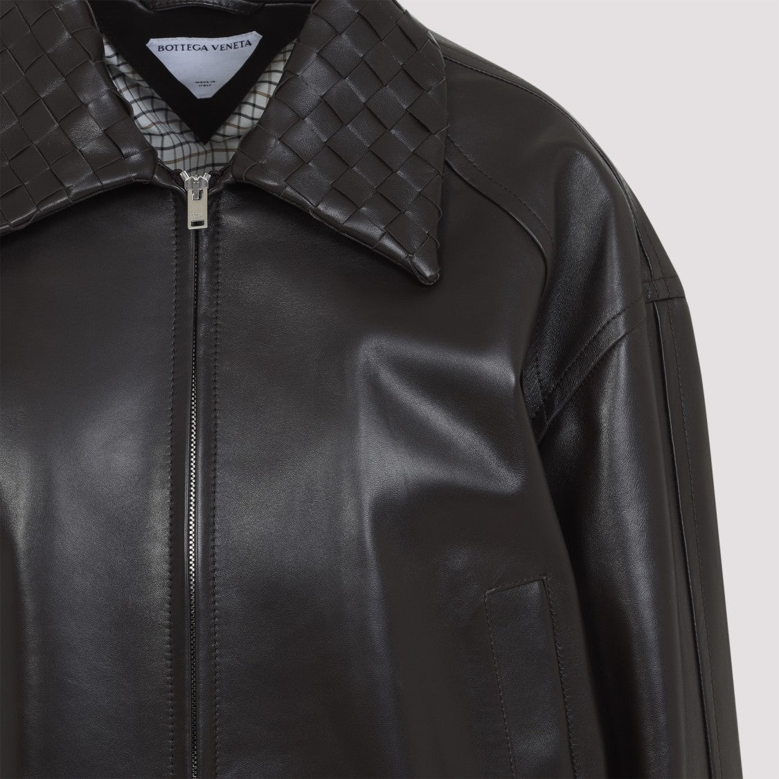 Bottega Veneta Black Leather Jacket