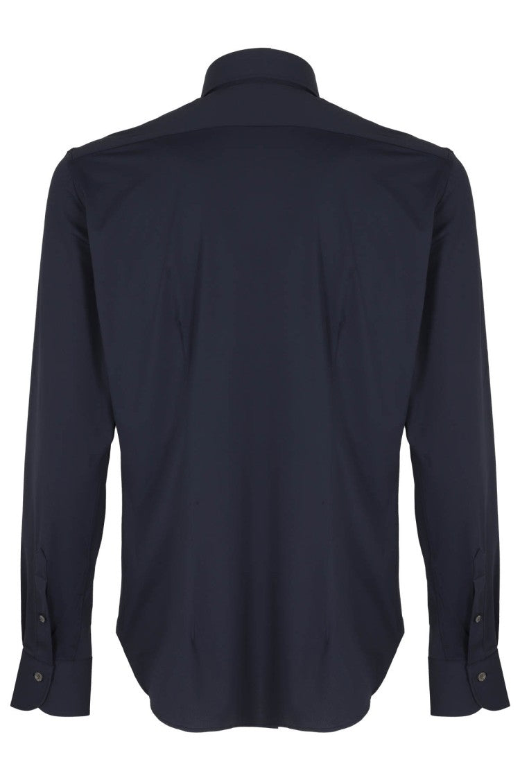 Orian Slim-Fit Blue Shirt With Classic Collar