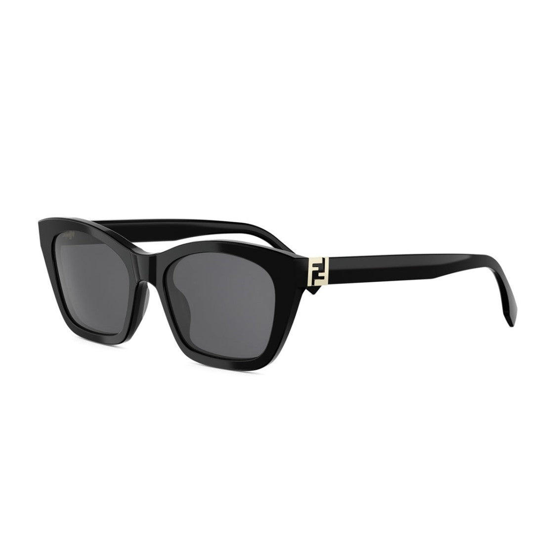 Fendi Black Forever Fe40205i Angular Cat-Eye Acetate Sunglasses