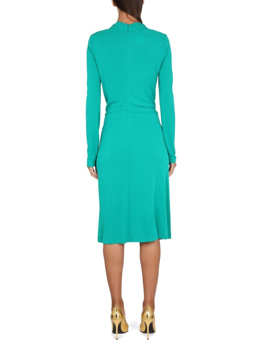 Alberta Ferretti V-Neck Dress