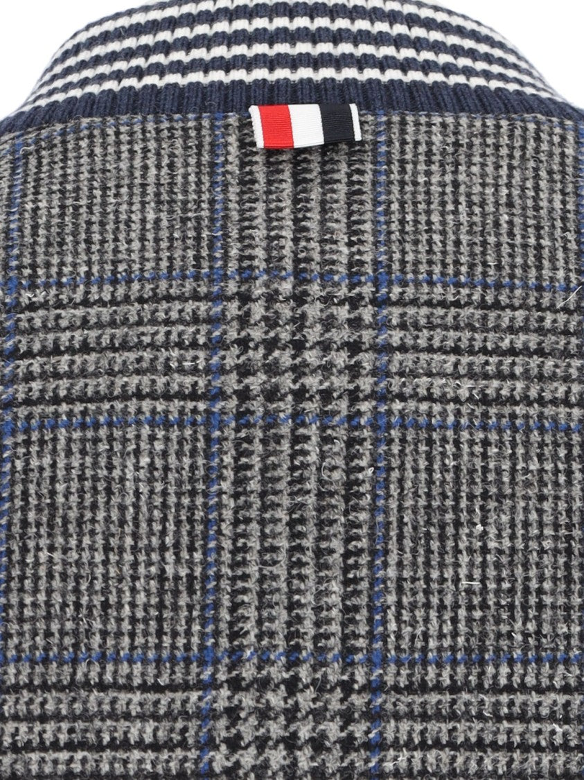 Thom Browne Padded Houndstooth Jacket With Grosgrain Tab