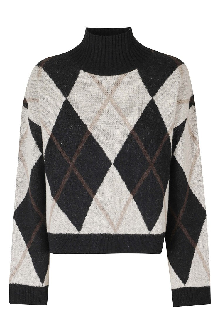 Barbour Multicolor Marlow Cropped Wool-Blend Knit Sweater