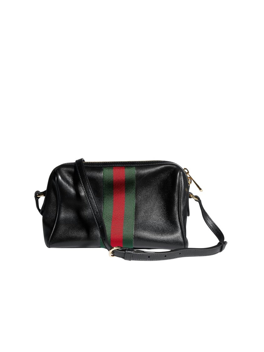 Gucci Black Soft Leather Horsebit Camera Bag