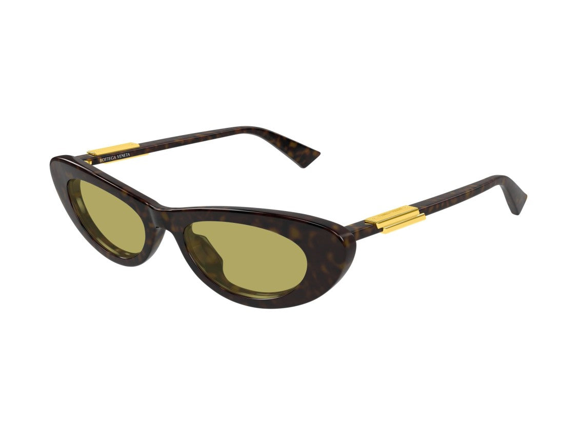 Bottega Veneta Gold Bv1447s Tortoiseshell Bold Cat-Eye Sunglasses