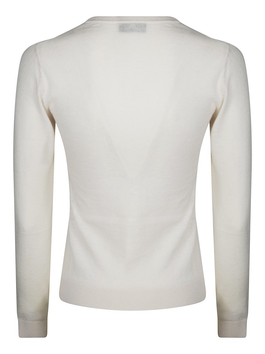 Elisabetta Franchi Knit Top With Classic Crew Neckline