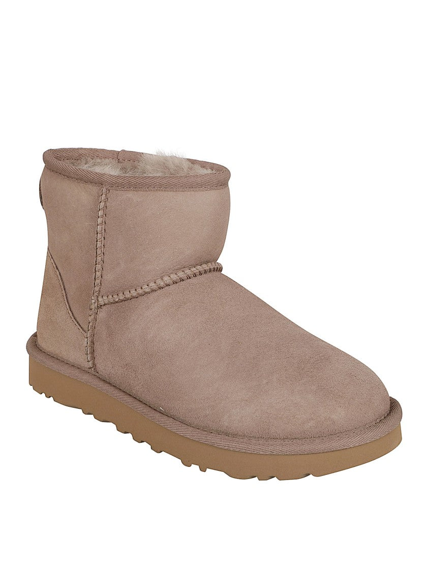 Ugg Ankle-High Suede Boots With Plush Sheepskin Lining