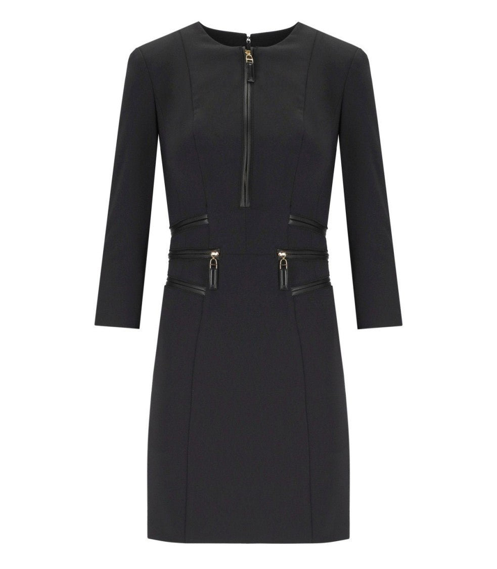 Elisabetta Franchi Black Zipped Dress