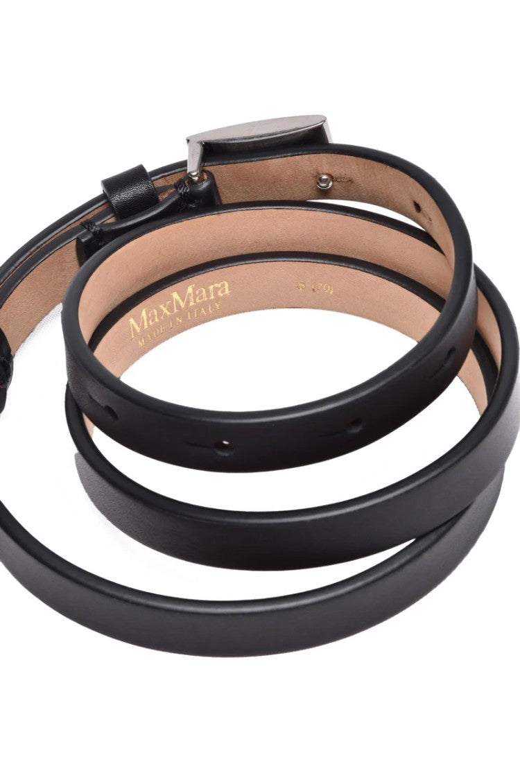 Max Mara Leather Belt - Black