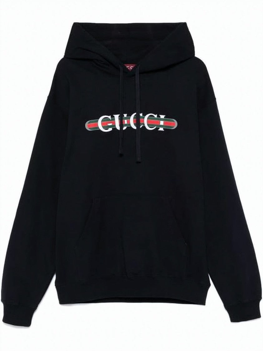 Gucci Cotton Jersey Hoodie With Bold Logo