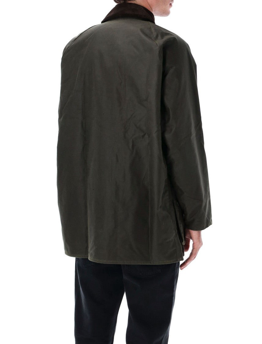 Barbour Beaufort Waxed Olive Green Jacket