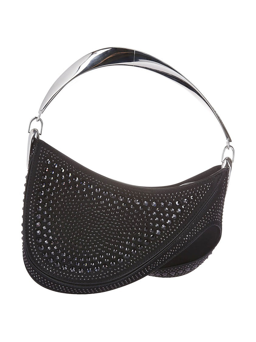 Mugler Small Bag With Strass Detail And Zip Closure