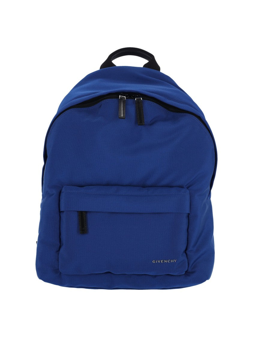 Givenchy Blue Fabric Backpack With Adjustable Straps