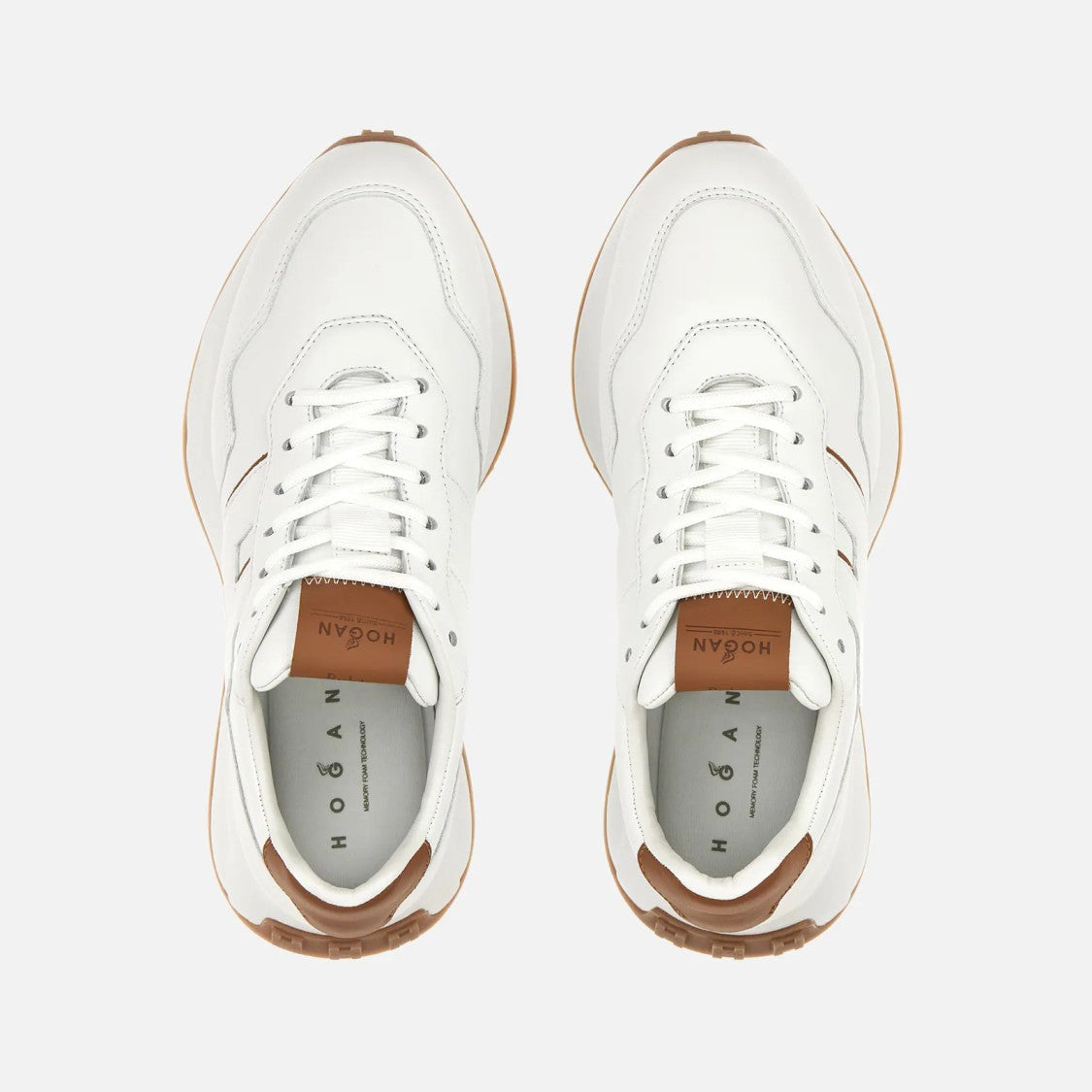 Hogan H641 H Patch Sneakers With Leather